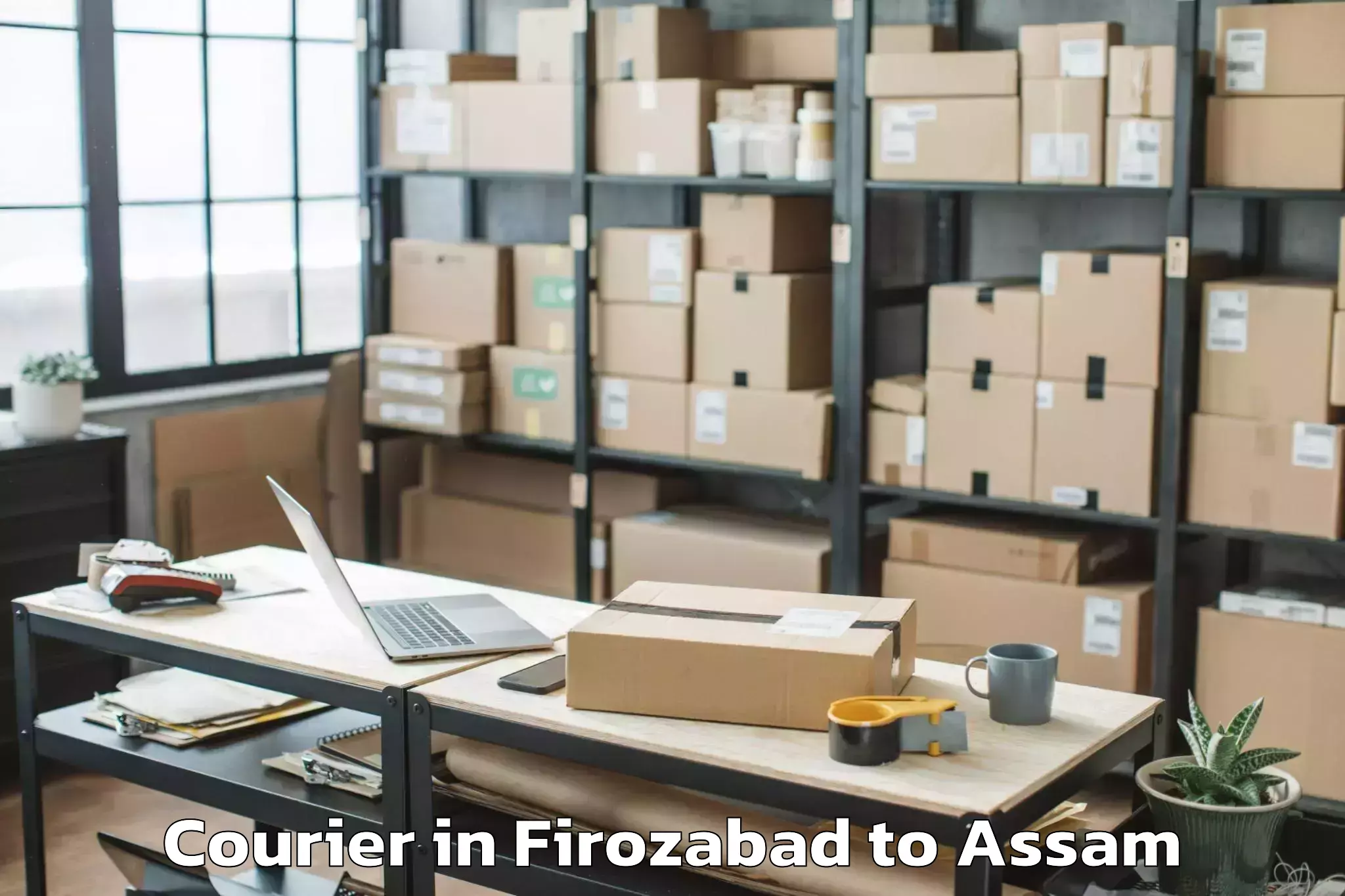 Reliable Firozabad to Dibrugarh University Courier